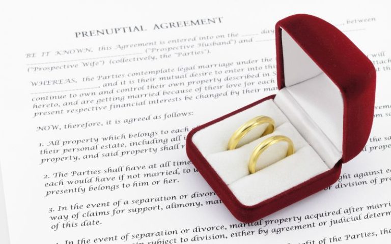 ring on a marriage contract